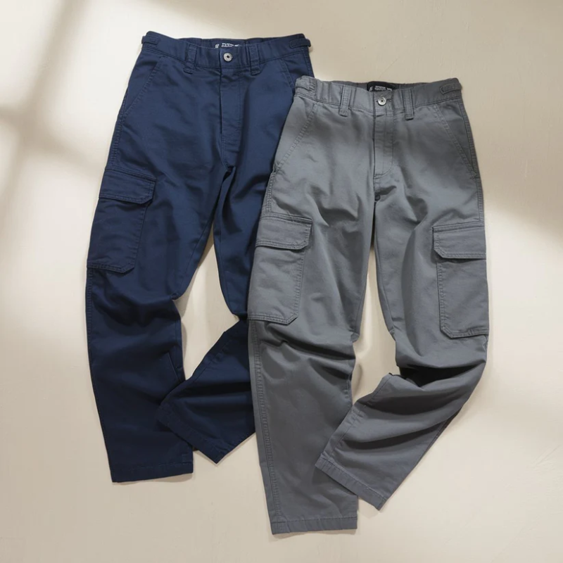 Jet Black & Stone Gray Cargo Pants (Pack of 2)