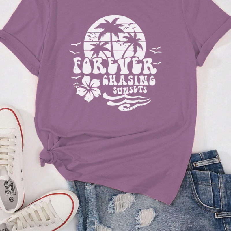 Forever Chasing Sunset Mauve Classic Fit T-Shirt